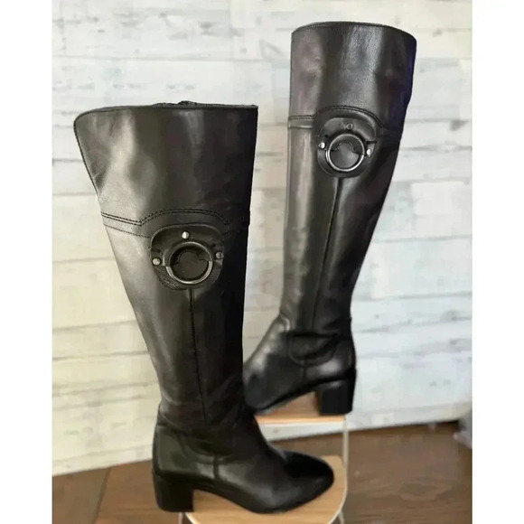 Franco Sarto Beckford Tall Black Riding Boots Size 6M - Picture 1 of 12